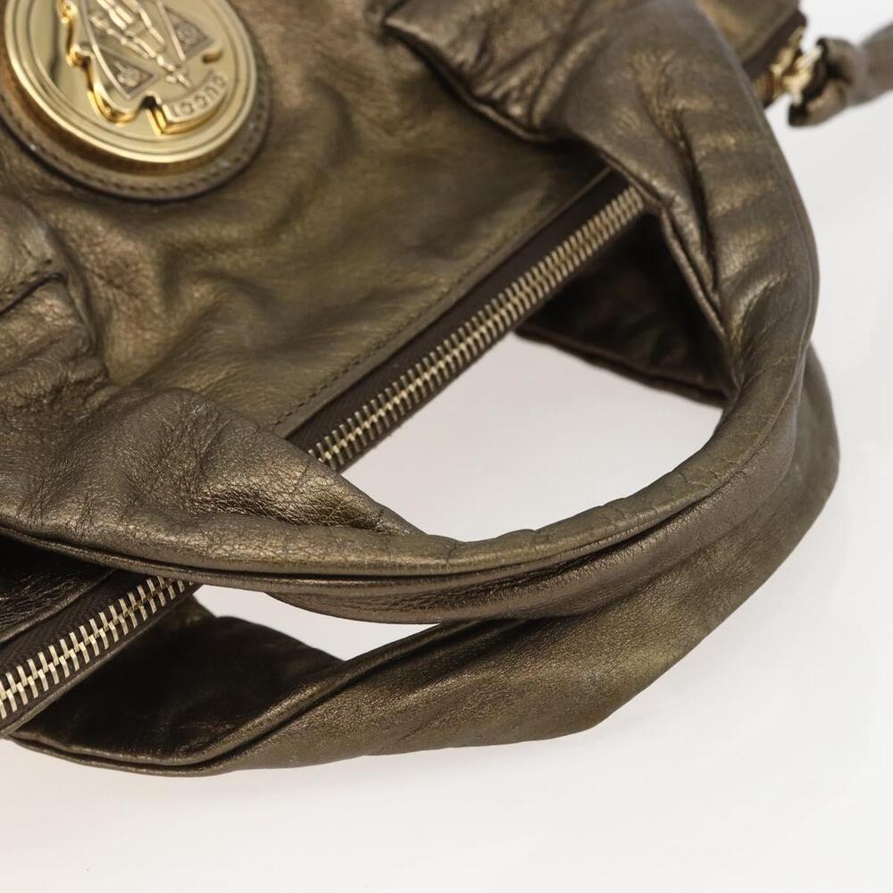 GUCCI Histeria Hand Bag Leather Gold Tone 197020 Auth kk589 - Picture 7 of 16